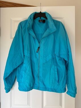 Vintage Teal Olympic Wind Jacket - Size Large
